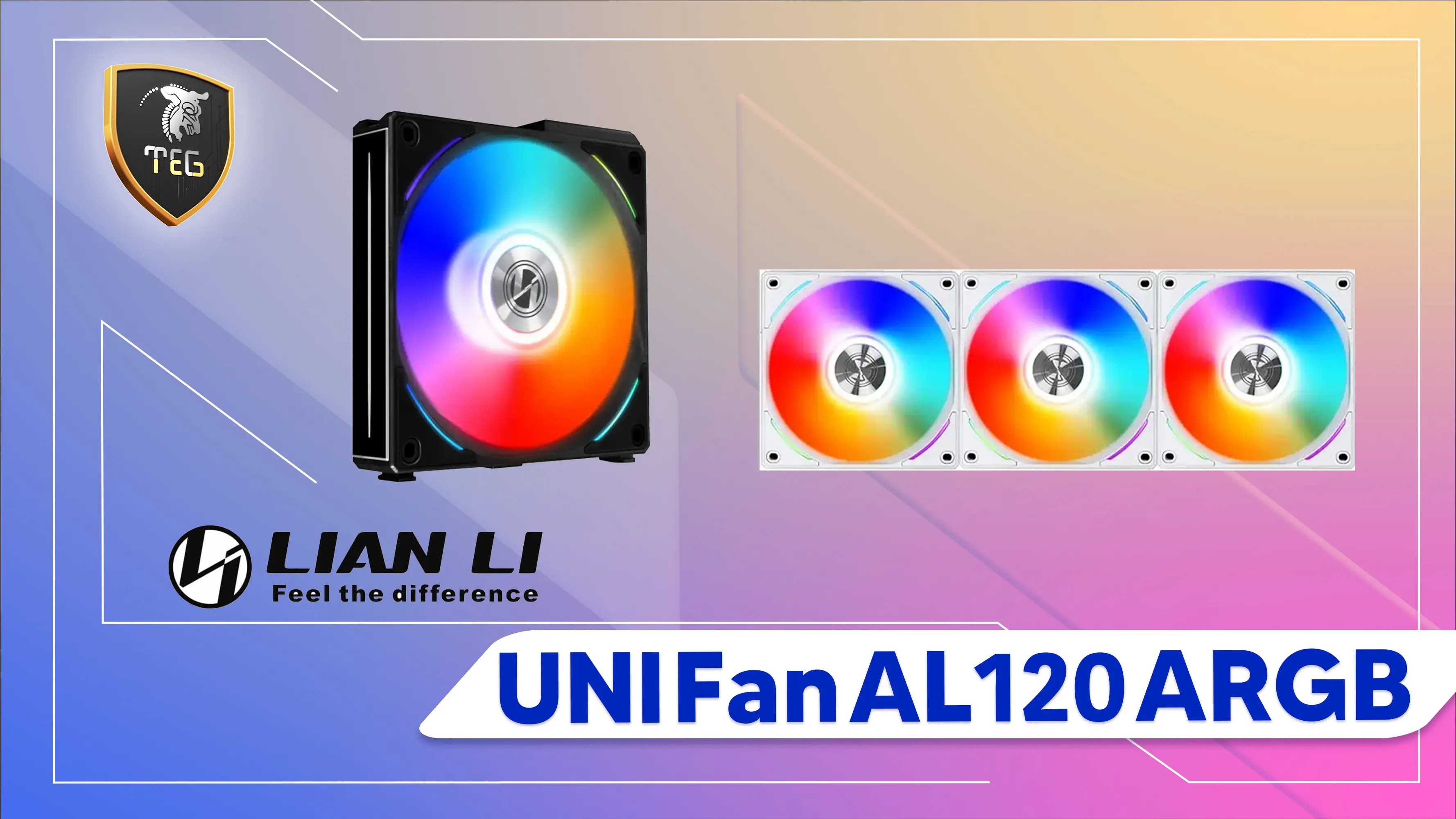 فن کیس 120 میلی‌متری لیان لی مدل Uni Fan AL با نورپردازی ARGB